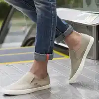 Spring Men's Flat Casual Shoes Male Breathable Comfortable Slip-On Canvas Shoes Fashion Soft Shoes Lazy Shoes Sneakers 4 Colors 2