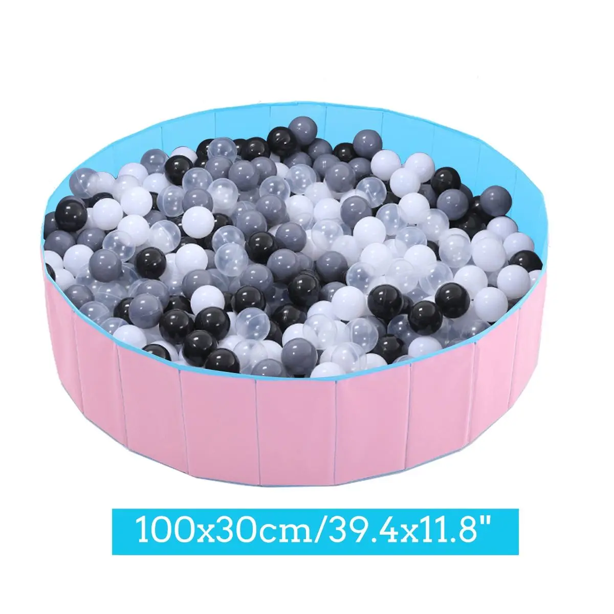 Новые детские складные детские игрушки Игровая палатка океан 100x30 см шарики яма игровой мяч пластиковый бассейн со складные палатки Манеж - Цвет: PinkBlue With Ball
