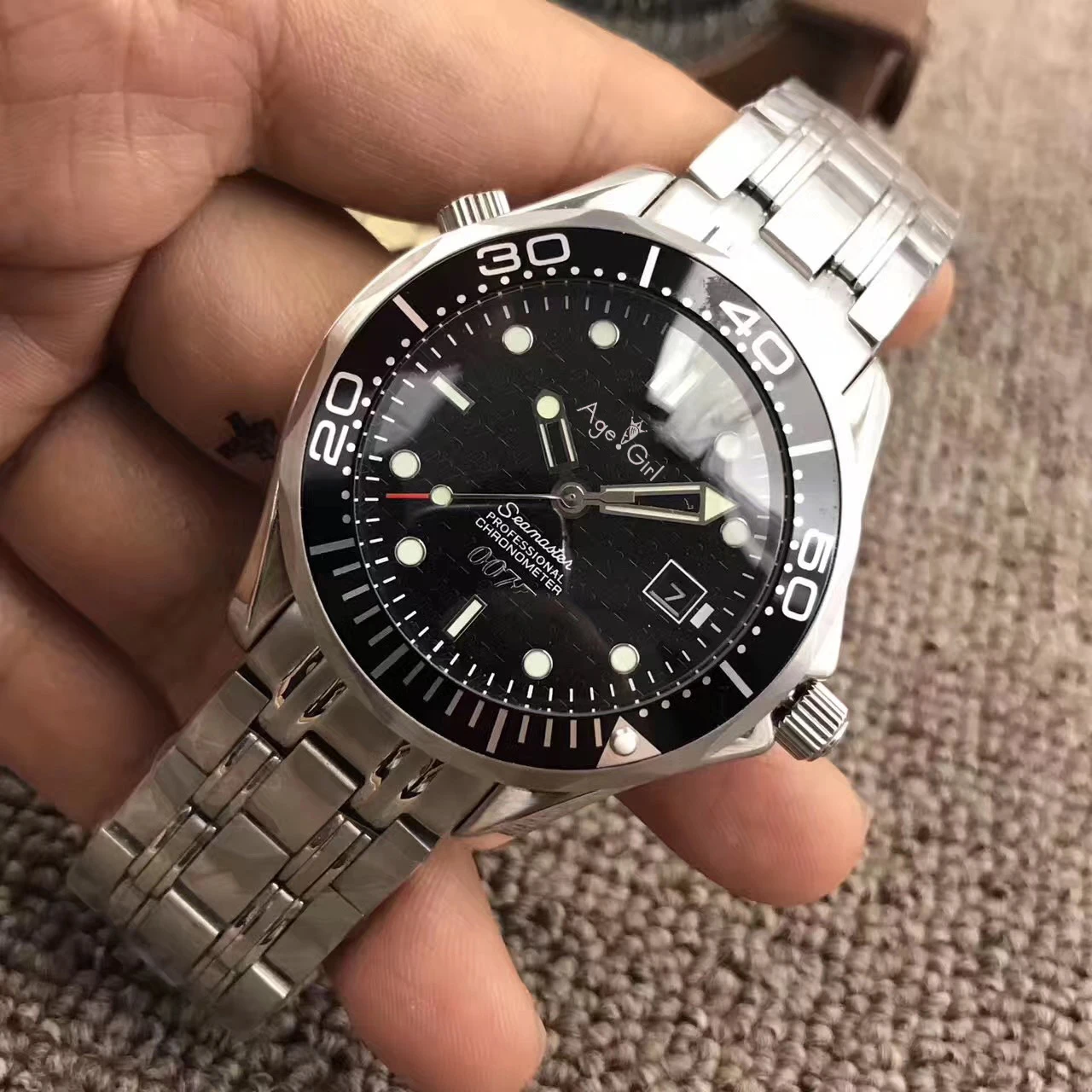 

Luxury Brand New Men Automatic Mechanical Watch Black Blue 007 Hand Ceramic Bezel Crystal Sapphire Waterproof Luminous Watches