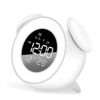 

Wake-up Light Digital Clock Alarm Intelligent Table Lamp Multi-mode Wake Up Child for Bedroom Home Decoration Night Light