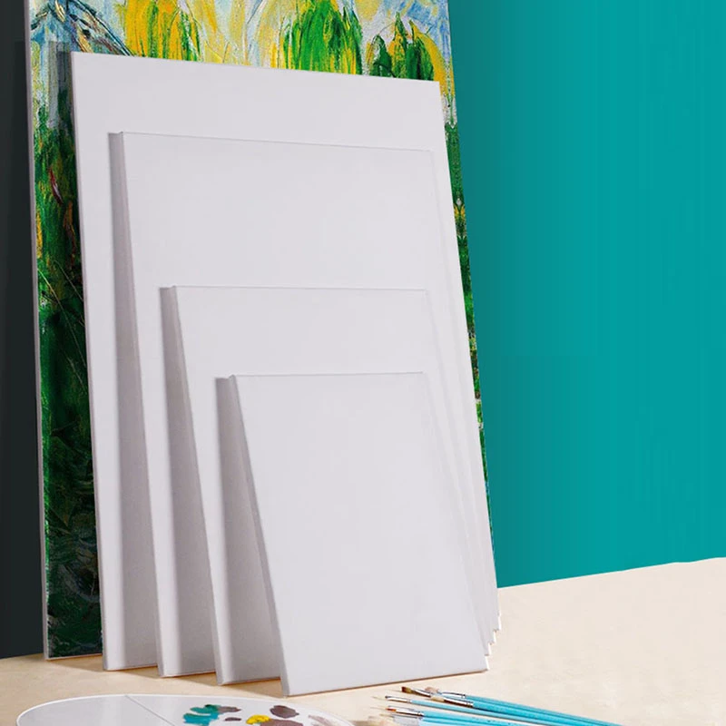 Marco de madera algodón para pintar, lienzo profesional en blanco, pintura al óleo, suministros de arte artistas, 4 piezas|Lienzos para pinturas| - AliExpress