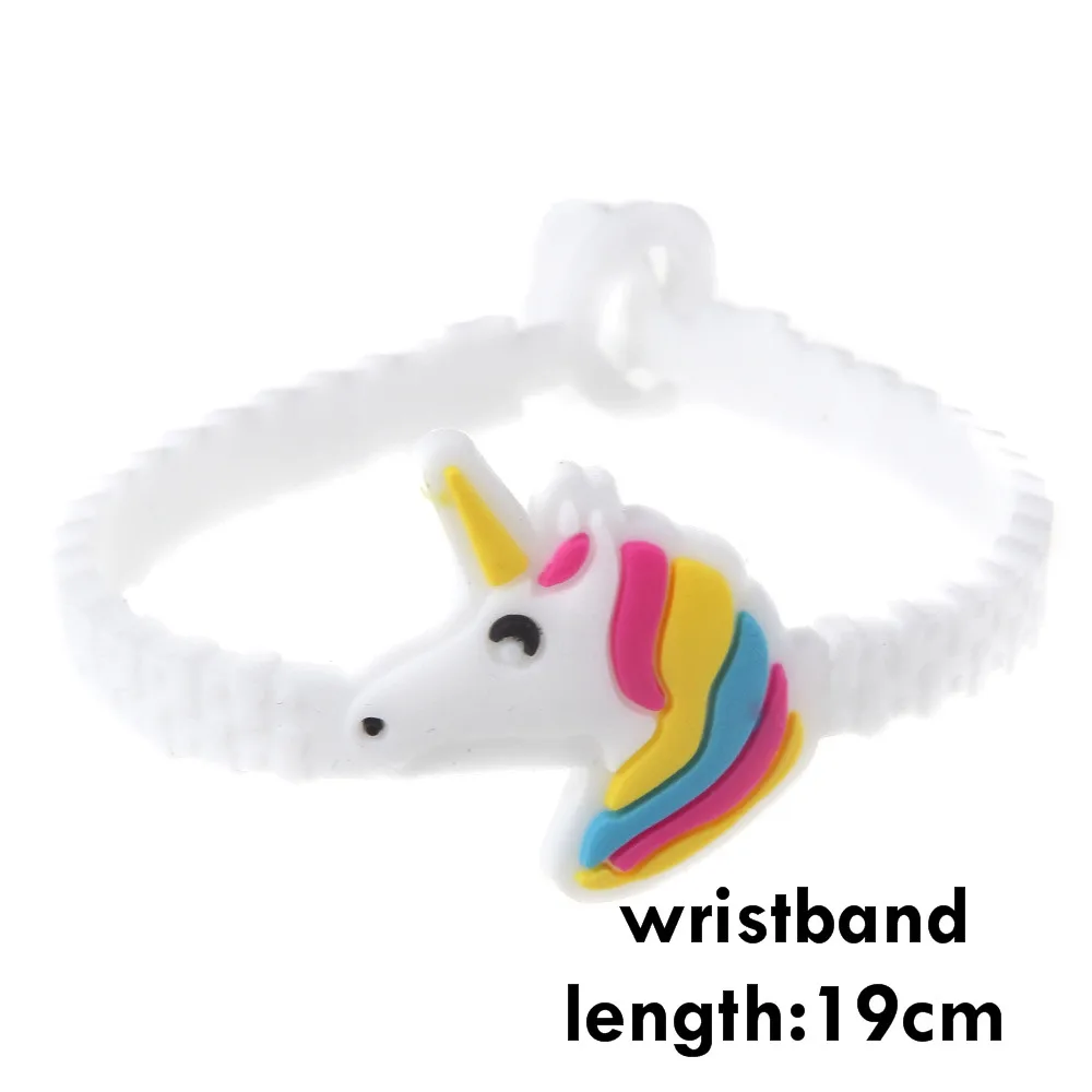 wristband Вечерние аксессуары для волос в виде единорога, блестящий бант, заколка для волос для девочек, милые детские шпильки в виде крыльев, ручная работа, радужная заколка для волос - Цвет: wristband
