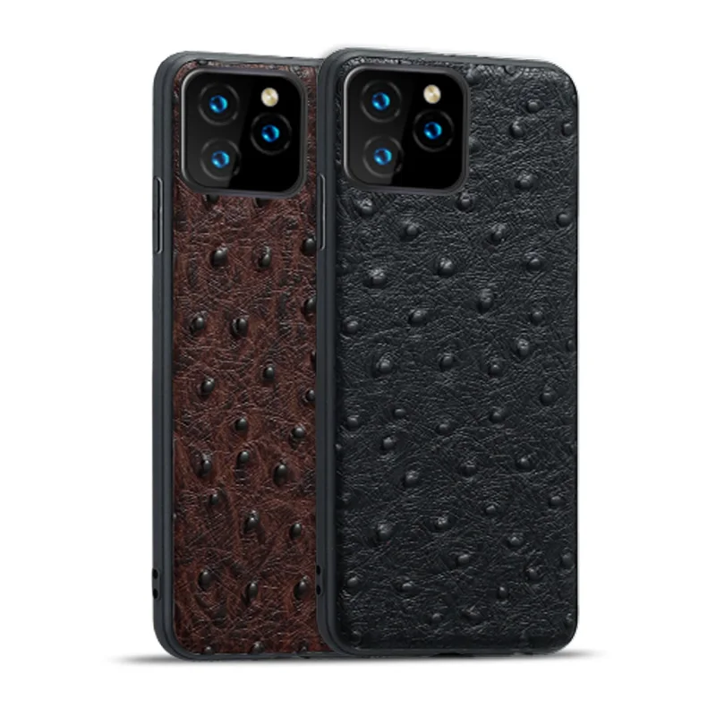 Кожаный деловой чехол для телефона для iPhone 11 11 Pro 11 Pro max X XS max Все включено защита от падения страуса защитный чехол