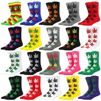 

Men's Fashion Sock Business Weed Hemp Cotton Socks Street Fashion Skateboard Couple Girls Harajuku Trend Socks Give Men Gifts