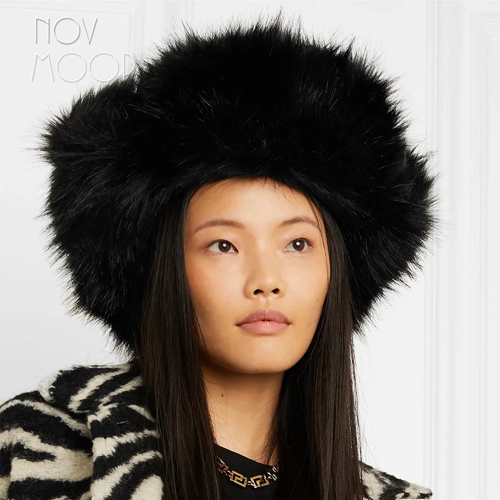 

Шапка Novmoop, зимняя, шлем летчика натуральный Лисий мех, регулируемая Окружность 54-60 см, очень теплая, Рождественский подарок LT3308