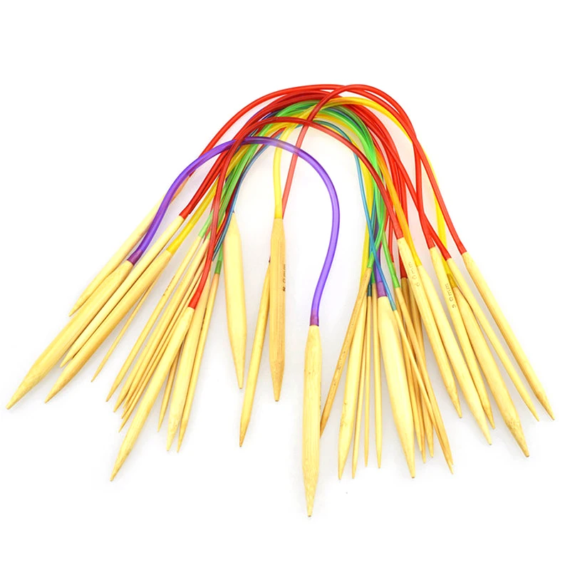 Looen-Brand-Multi-color-18Pcs-set-40cm-Tube-Circular-Carbonized-Bamboo-Carbonized-Knitting-Needles-Crafts-Sewing (5)