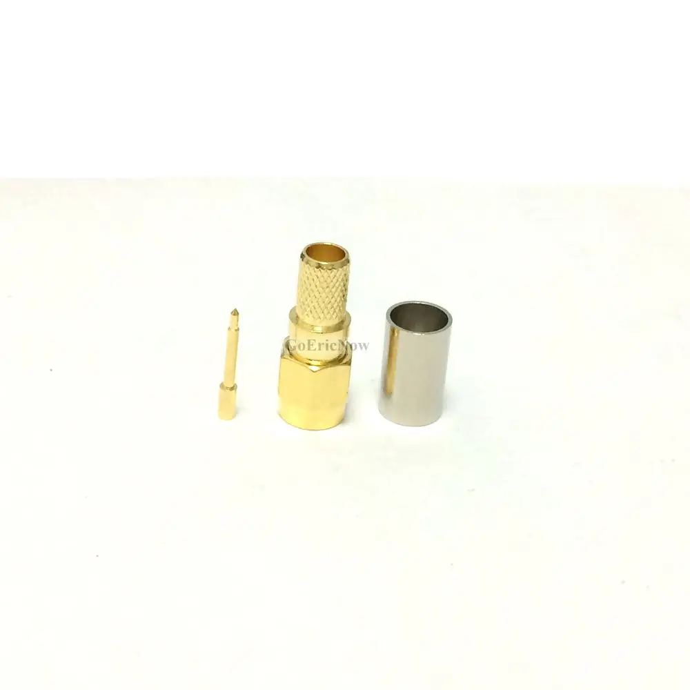 

10Pcs RF Coaxial SMA/RP-SMA Male crimp for RG59 LMR240 Cable Connector Plug