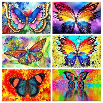 

HUACAN 5D Diamond Painting Butterfly Full Square Diamond Embroidery Mosaic Sale Animal Home Decoration