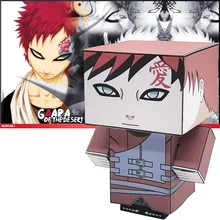 Наруто повязка на голову Sabaku no Gaara Складная резка Мини Милая 3D бумажная модель бумажное ремесло Аниме Фигурка DIY Cubee дети взрослые ремесло игрушки MG-023