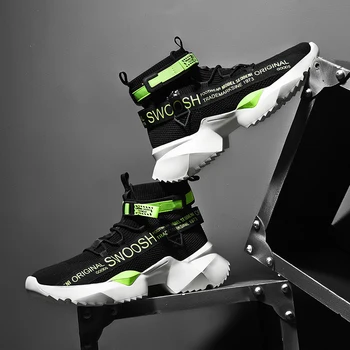 

Men Casual Shoes Lace Up Men Sport Shoes Designer Trainers Sneakers Platform High Heel Mesh Socks High Hell Krasovki 39-45