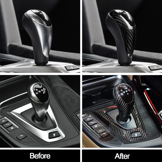 High Quality Carbon Fiber Gear Shift Knob Cover Hand Brake Cover Sleeve Car Interior Protect Cover For BMW M3 F80 M4 F82