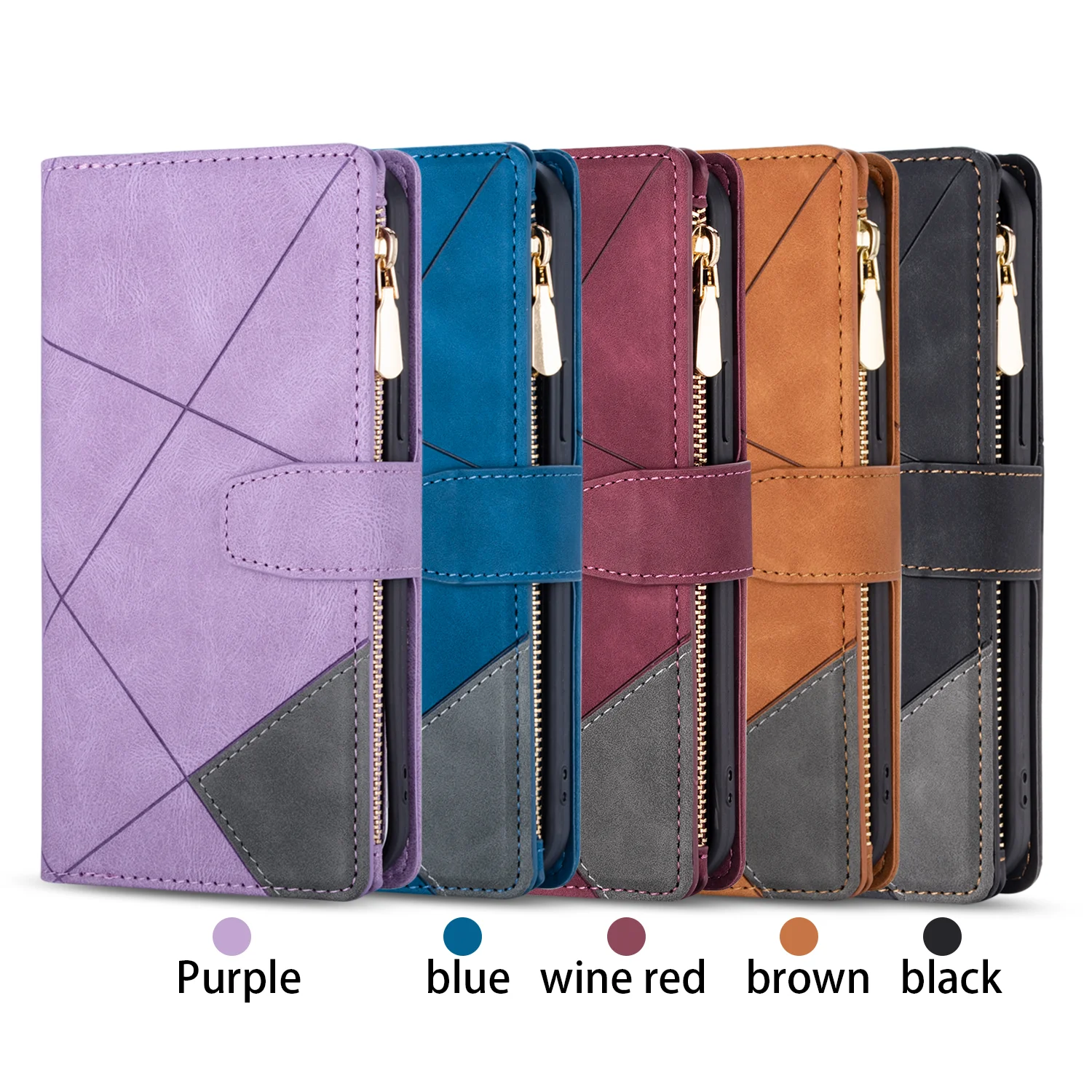 

Card Holder Wallet Case for Samsung A11 A12 A21S A22 A31 A32 A42 A51 A52 A71 A72 A82 A91 Anti-Fingerprint Leather Flip Covers