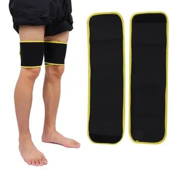 

Adjustable Leg Brace Wrap Muscle Strain Recovery Pain Relief Leg Protector Stabilizer Black+Yellow Edge L Supports Health Care