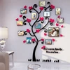 Marco acrílico 3d árbol familiar personalizado cristal acrílico Rosa corazón familia foto del árbol adhesivos para marcos de pared decoración del hogar ► Foto 3/5