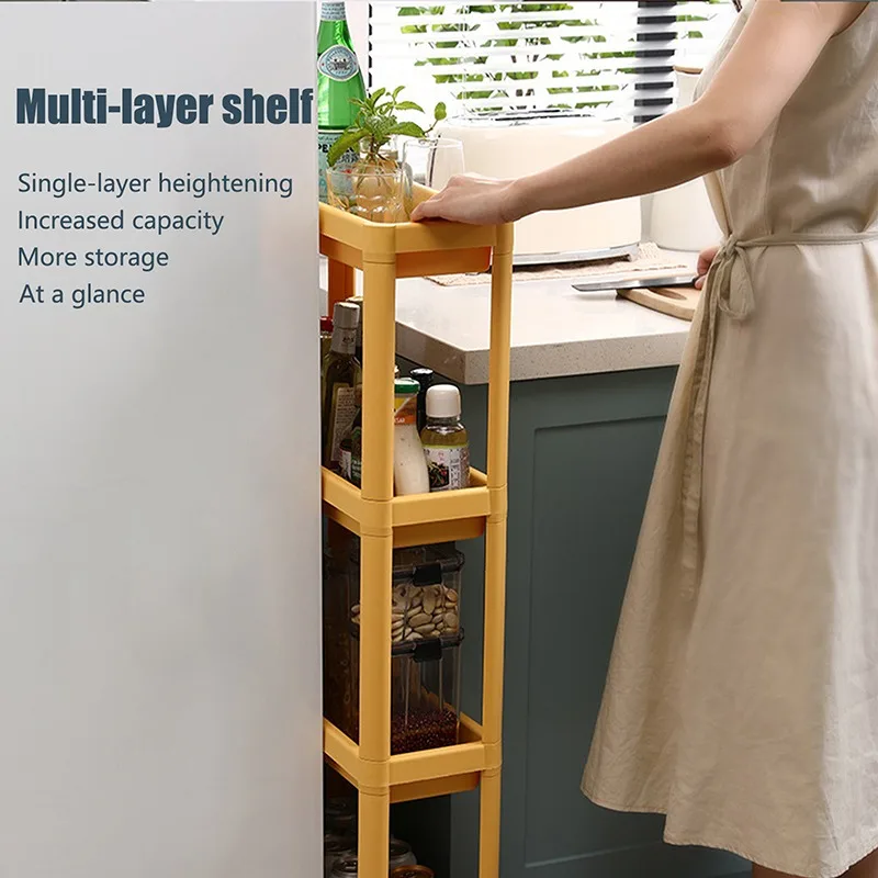 Slim Kitchen Storage Carts Wheels Trolley Bathroom Storage Organization