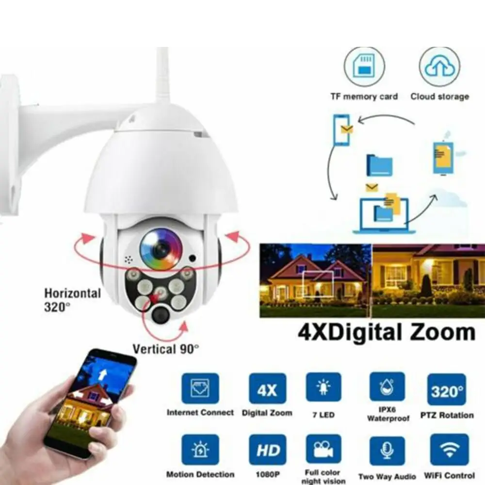 

1080P/720P wireless camera 360 Degree Wireless Gimble Outdoor Waterproof Ball Security Network Wifi Hd Surveillance Camera