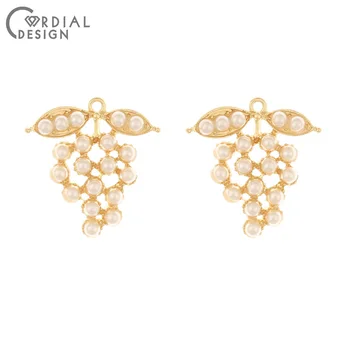 

Cordial Design 50Pcs 25*26MM Jewelry Accessories/Charms/Hand Made/DIY Making/Imitation Pearl/Earring Findings/Flower Pendant