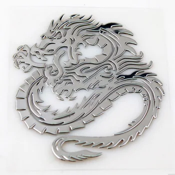 

3D Dragon Sticker Car Trunk Nickel Alloy Badge Emblem Accessories Adhesive Car Styling Badge Stickers
