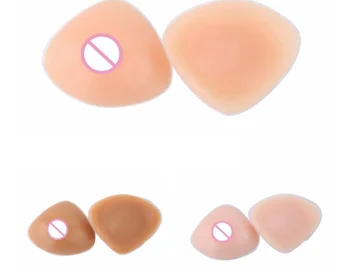 

Silicone Breast Forms Fake Boobs Triangle Breasts Suit for Crossdresser Transvestite Drag Queen Postoperative Mastectomy New