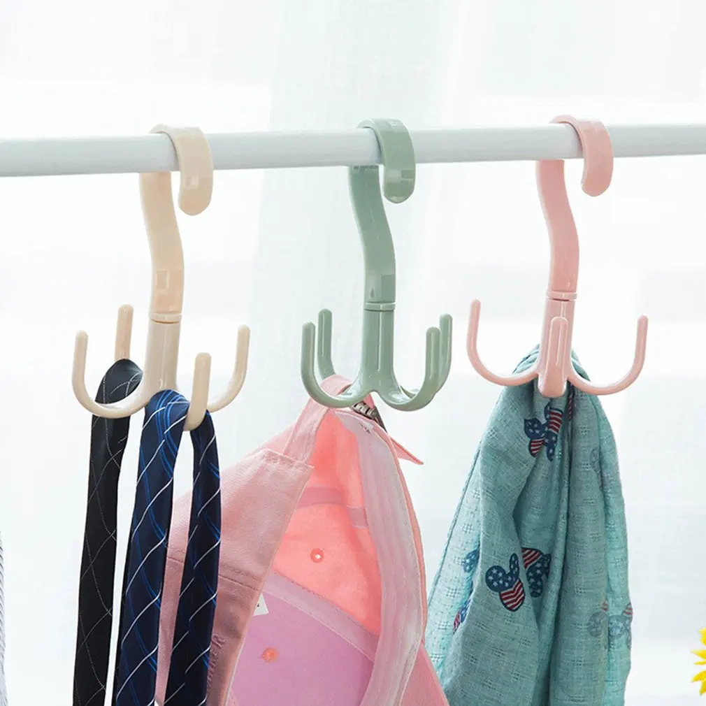 Appearancees 360 Degree Rotatable Cabinets Clothes Rack Handbag Holder Shelf Tie Belt Shoes Hanging Rack Scarf Hanger for Wardrobe 