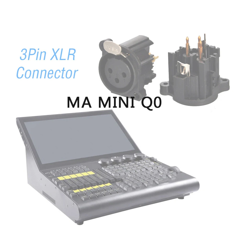 DMX512 MA Mini Q0 консольная часть света DMX контроллер диджей диско Par движущиеся фары светодиодный стробоскоп Светильник Освещение сцены консоль - Цвет: 3Pin XLR Connector