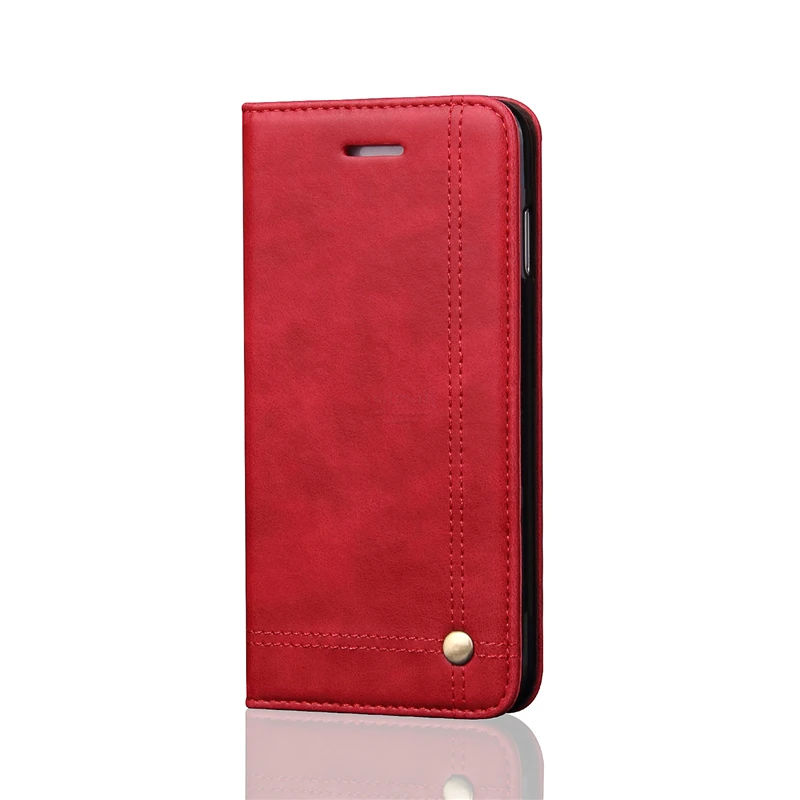 Red Роскошный тонкий кожаный флип-чехол в стиле ретро для mi Xiao mi Red mi 7 7A/Note 7 Pro Чехол-кошелек с подставкой для карт Магнитный чехол-книжка чехол для телефона - Цвет: Red