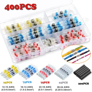 

400PCS/Set 5 Color Mixed Solder Sleeve Heat Shrink Butt Waterproof Wire Splice Crimp Terminal Connectors
