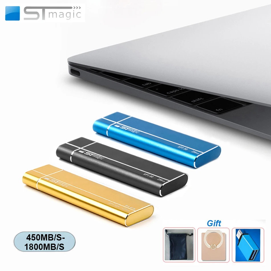  Stmagic Spt30 Metal USB 3.1 Typc-C Portable Solid State Drive 256GB 512GB 1TB 2TB External SSD 480M