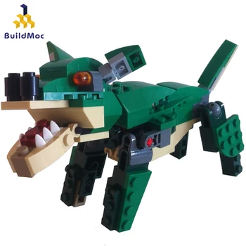 

BuildMoc Ideas Creator Green Toxic Dog Building Block Bricks Strange Puppy Compatible Creative DIY Children educational Toy gift