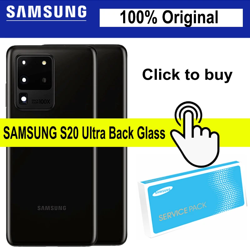 Запасные части для SAMSUNG Galaxy S20 Plus Ultra стеклянная задняя крышка батарейного отсека