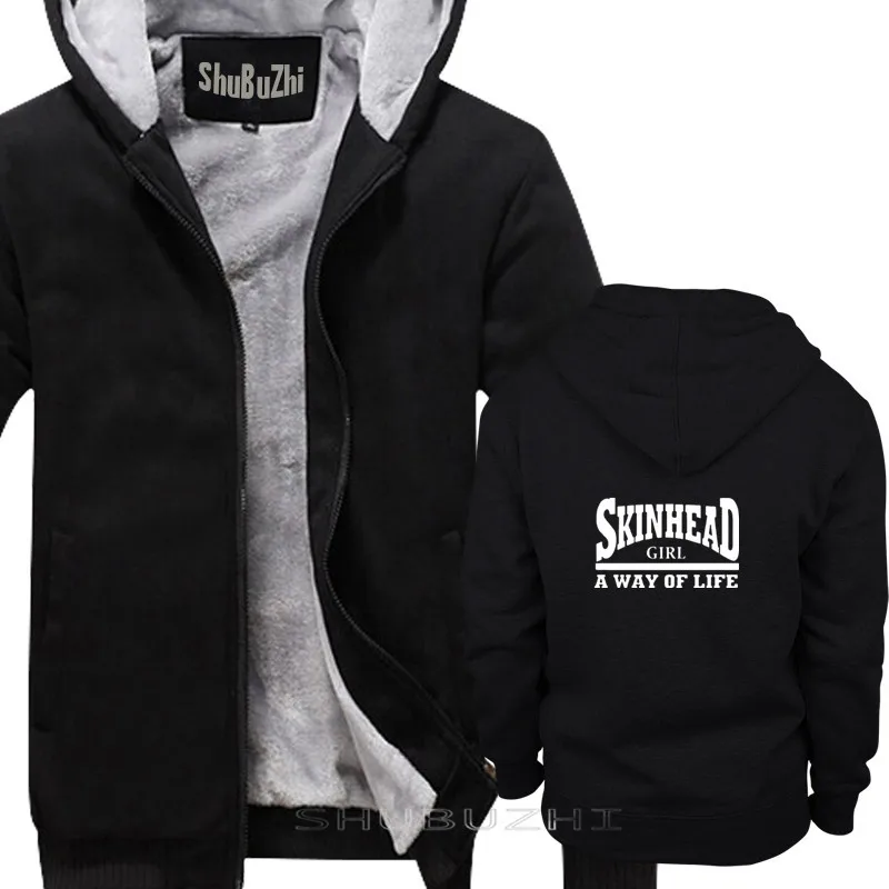 

Skinheads thick jacket Men Skinhead A Way Of Life Printed warm coat Cotton Casual Mens Fashion male thick hoody sbz5343
