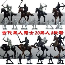 28pcs cavalieri medievali cavalieri cavalli bambini giocattolo soldati figure modello Playset