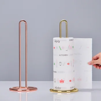 

Paper Towel Rack Iron Art Napkin Roll Paper Holder Dispenser Stand for Kitchen Countertop Dining Room Table