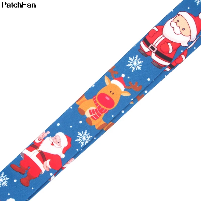 Patchfan Рождество мультфильм тема шейный ремешок для ключей очки держатель для карт бисера брелок телефон камера лямки A2504