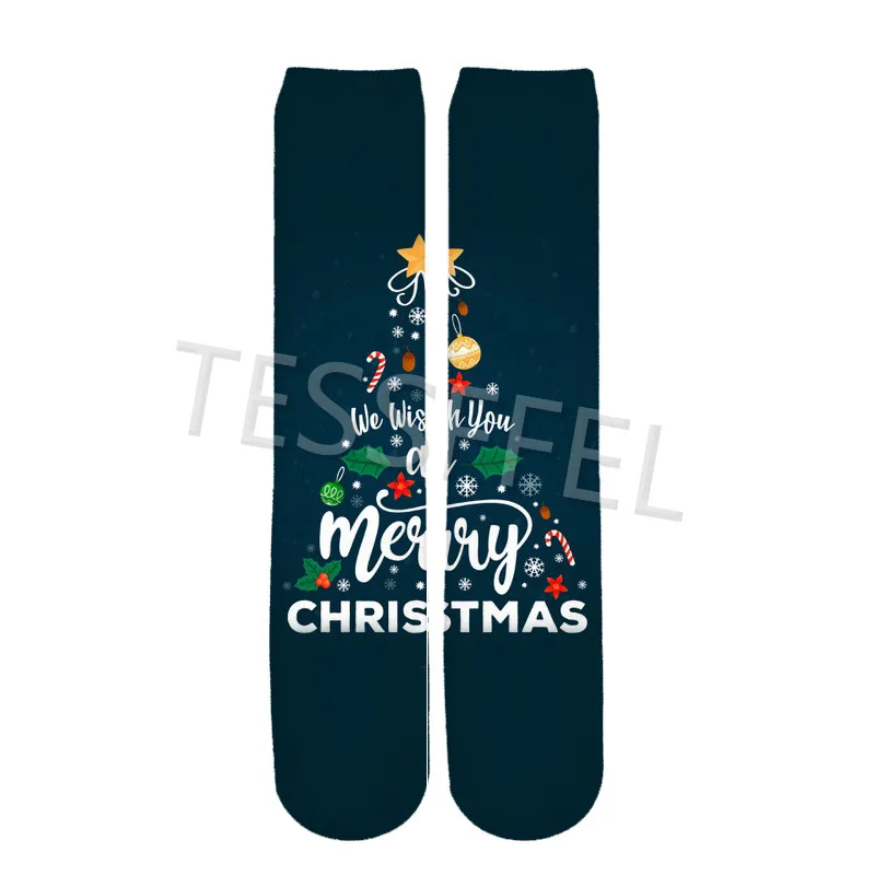 

Tessffel New Year and Christmas Costumes For Men and Women Cartoon Fun Printing Stockings Autumn and Winter Cotton Socks Style9