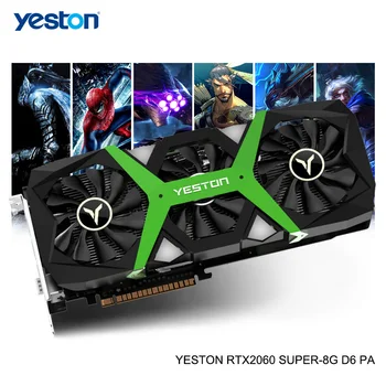 

Yeston GeForce RTX2060 GPU Surer 8GB GDDR6 256 bit Gaming Desktop computer PC Video Graphics Cards DP/DVI-D/HDMI PCI-E X16 3.0