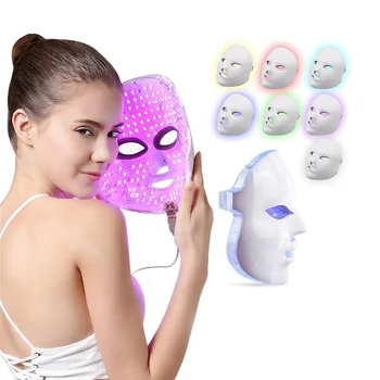 

LED Facial Mask Therapy 7 Colors Face Mask Machine Photon Therapy Light Skin Care Wrinkle Acne Removal Face Beauty for Home use
