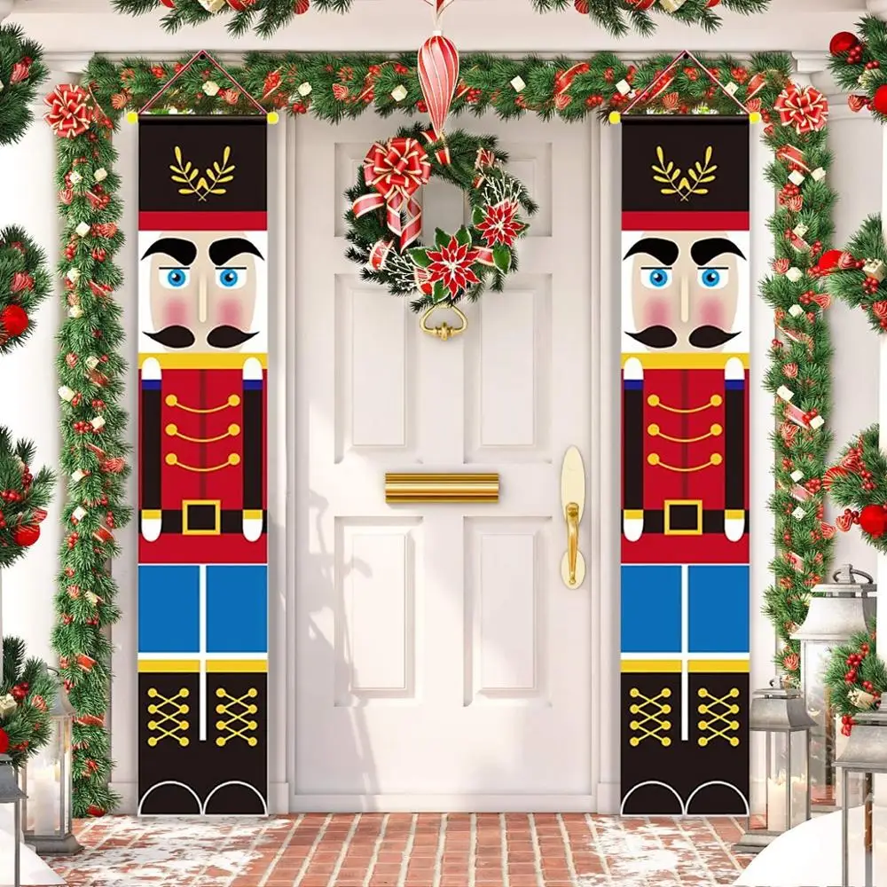 

Nutcracker Soldier Banner Christmas Decor For Home Merry Christmas Door Decor 2022 Xmas Ornament Navidad Happy New Year 2023