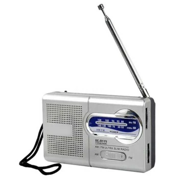 

1pc Multi-function BC-R119 Radio 2xAA Batteries Speaker Radio Receiver Pocket AM FM Radio 100W 96*58*23mm