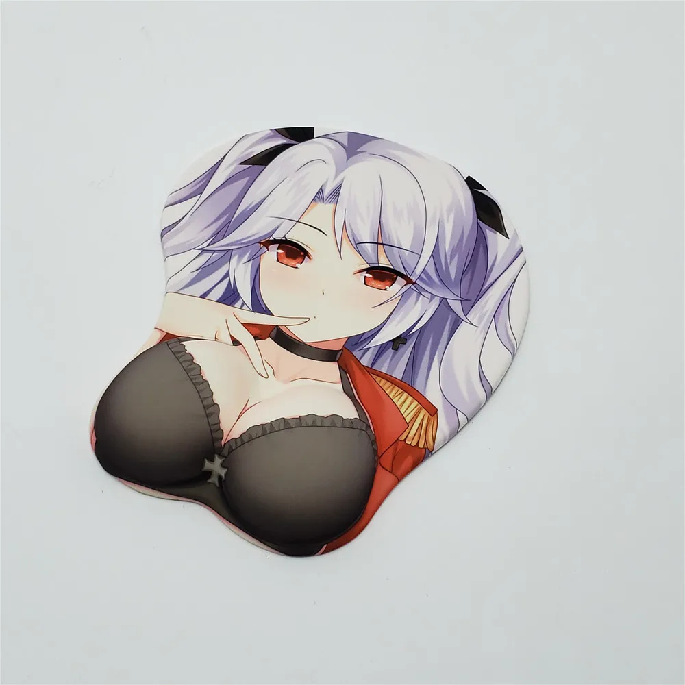 Azur Lane Eugen аниме 3D Мышь зарядного устройства с гелем запястьем Поддержка|Коврики