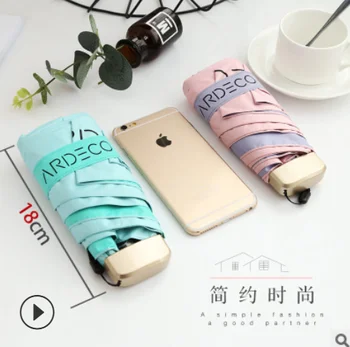 

Female Sun Girl Parasol Pocket Umbrellas Mini Umbrella For Women Travel Folding Umbrella Anti-Uv Windproof Rain Flower Paraguas