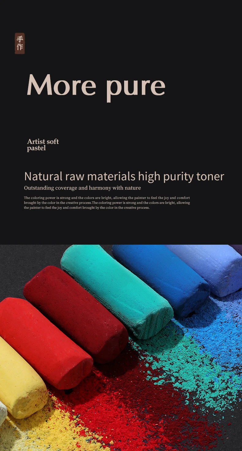 Paul Rubens Soft Pastels Set Painting Chalk Crayons Solid Non Toxic of 40 Colors Art Stationery Drawing Supplies Gift for Artist