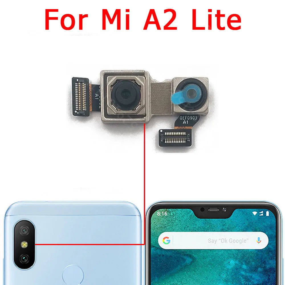 Original Rear Camera For Xiaomi Mi A2 Lite A2Lite Redmi 6 Pro Back Main Big  Camera Module Flex Cable Replacement Spare Parts
