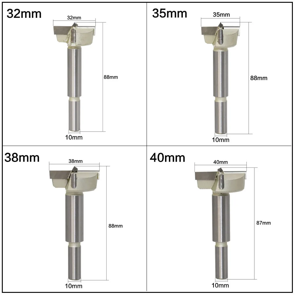 15 мм-60 мм Форстнер наконечники Деревообрабатывающие инструменты отверстие пилы резак шарнир сверла Круглый хвостовик вольфрам карбид резак