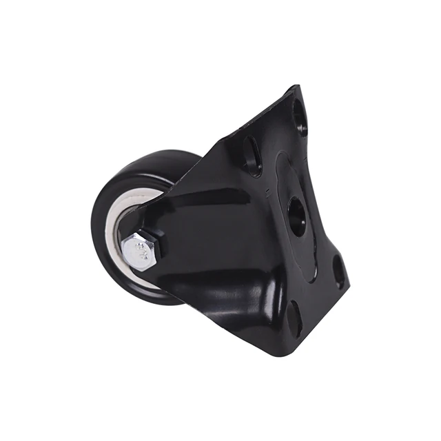 4Pcs 1,5 Hüvelykes Átmérőjű 200 Kg -Os Fekete Poliuretán Rögzített Ricinus Kerekek Kocsi Bútorgyűjtő - Image 5