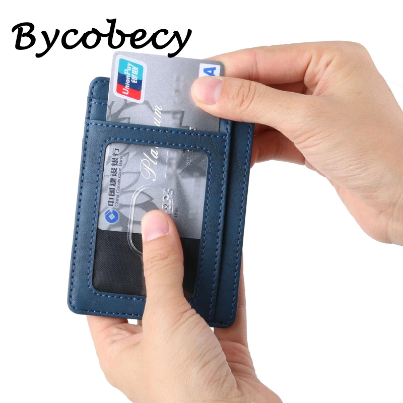 

BycobecyCredit CardHolder Case Travel Purse RFID Bank Card Leather Man Wallet For Women Slim Protection Anti-Magnetic Sleeve Bag