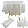 Round 145cm Satin Tablecloth Solid Color Table Covers For Wedding Birthday Christmas Party Round Table Cloth Home Decor ► Photo 2/6