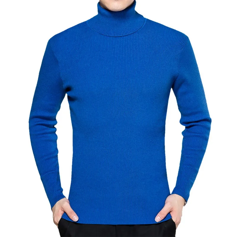 Vogue, зимний толстый теплый свитер с высоким воротом, Мужская водолазка, Vogue, мужские свитера, облегающий пуловер, Мужская трикотажная одежда, Мужской Двойной воротник - Цвет: color 5