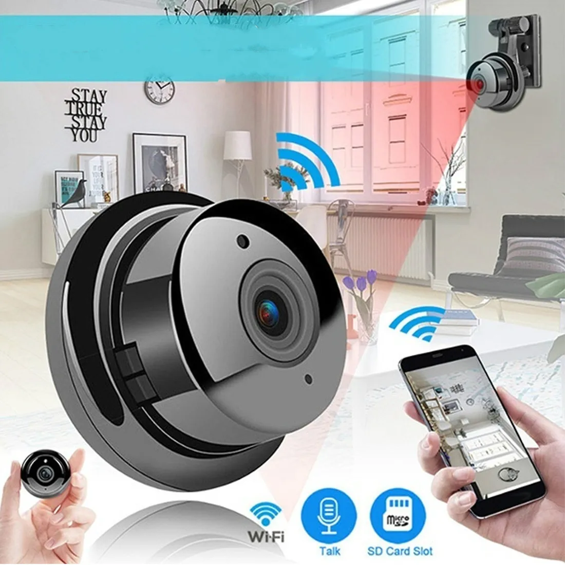 

Newest 1080P HD IR Night Vision Micro Camera Wireless Mini IP Camera Home Security surveillance WiFi Baby Monitor Camera
