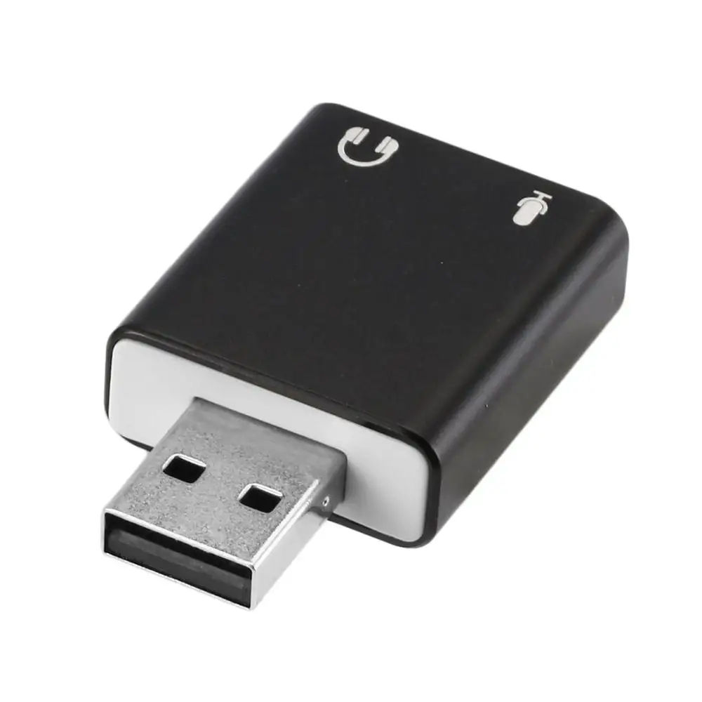 SILVER Hifi Magic Voice 7,1 CH звуковая карта USB с 3,5 мм динамиком, разъемами для наушников и микрофона, совместимыми с Windows, Mac - Цвет: SILVER